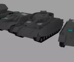 Vintage Panzer Iv Tank 3d model