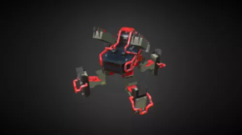 Biped Robot 3d model
