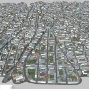 Paris City Exterior 3d model