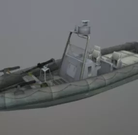 Speed Patrol Boat Vehicle 3d model