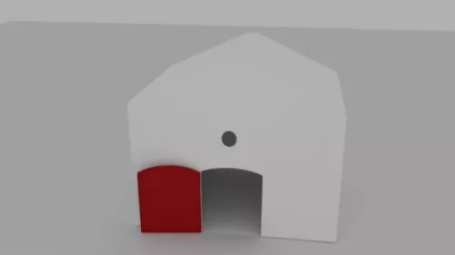 Small Pet House With Door 3d model Small Pet House With Door 3d model