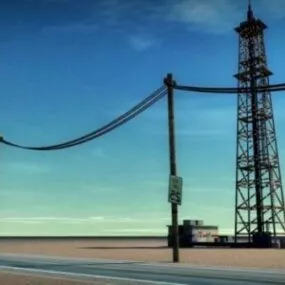 Oil Petrol Tower 3d model