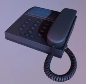 Vintage Table Phone 3d model