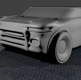 Pickup Car Futuristic Design 3d model