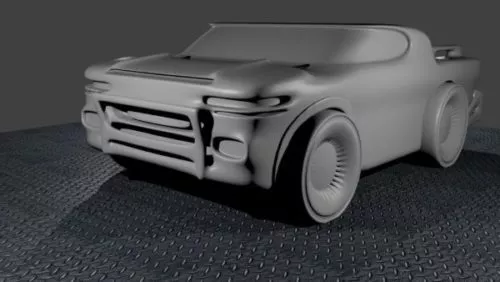 Red Pickup Truck 3d model