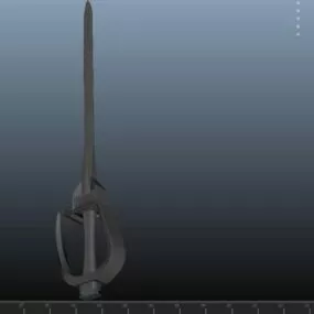 Vintage Pirate Sword Weapon 3d model