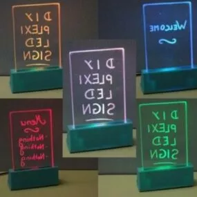 Printable Plexiglas Led Sign 3d model