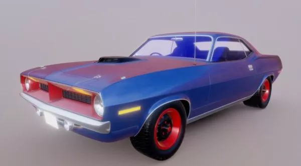Car Plymouth Barracuda 1970 3d model Car Plymouth Barracuda 1970 3d model