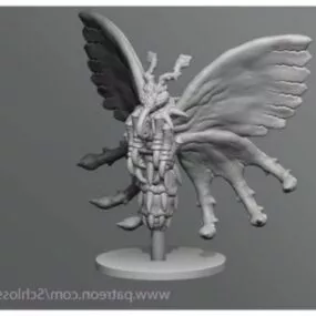 Poison Butterfly Character Sculpture 3d model