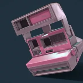 Vintage Polaroid Type600 Cartoon Camera 3d model