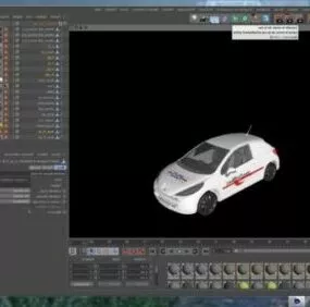 French Police Car 3d model