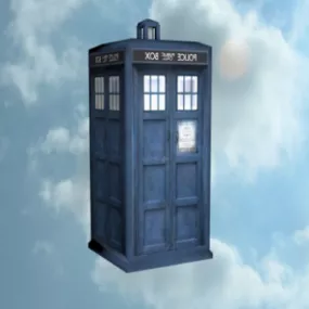 Police Phone Booth 3d model