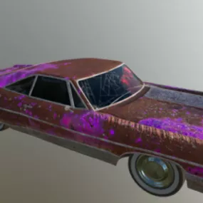 Vintage Car Pontiac Bonneville 1966 3d model
