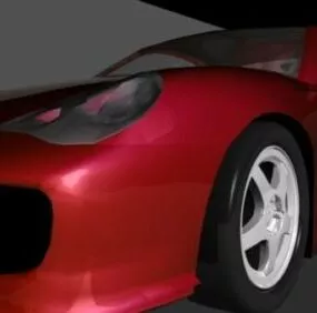Red Porsche Sport Car 3d model