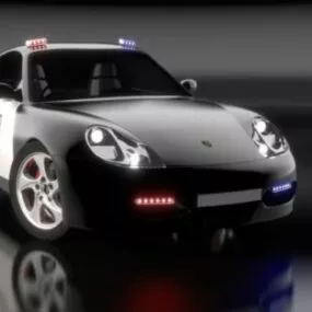 Black Porsche 911 Carrera Car 3d model
