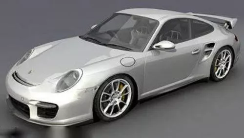 Silver Porsche 911 Gt2 Car 3d model Silver Porsche 911 Gt2 Car 3d model