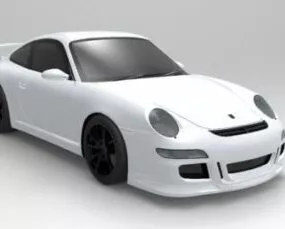 Porsche Gt3 White Car 3d model