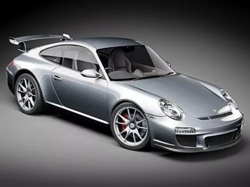 Silver Porsche 911gt Car 3d model Silver Porsche 911gt Car 3d model