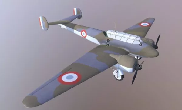 Airplane Potez630 3d model Airplane Potez630 3d model