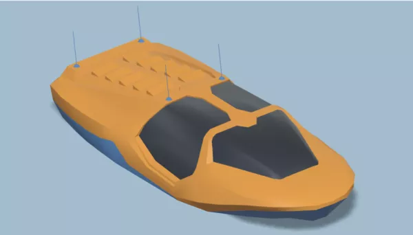 River Speed Boat 3d model