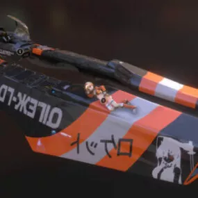 Qirex Sci-fi Aircraft 3d model