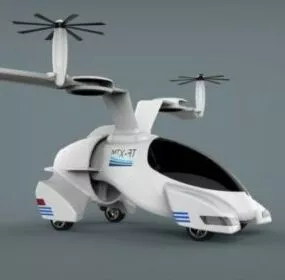 Sci-fi R-tfc Flying Car Design 3d model