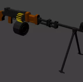 Russian Rpd Gun Weapon 3d model