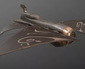 Sci-fi Racer Aircraft 3d model
