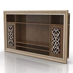 Tv Rack Wood Material 3d model