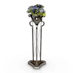 Metal Rack Flowers Decoration 3d model