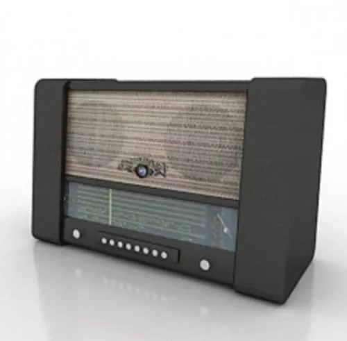 Radio Box With Audio Speaker 3d model