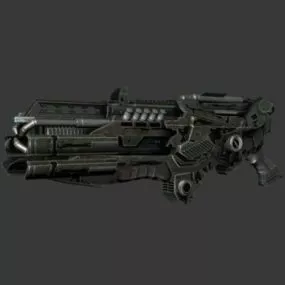 Military Rail Beam Gun 3d model