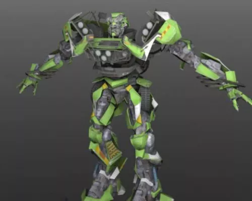 Green Warrior Robot Character 3d model Green Warrior Robot Character 3d model