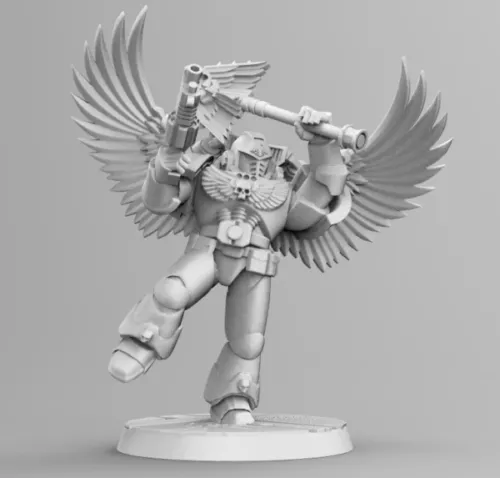 Raven Guard Character Sculpture 3d model Raven Guard Character Sculpture 3d model