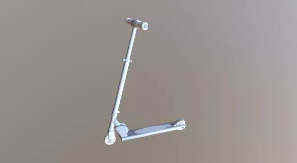 Little Boy With Scooter 3d model