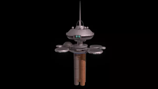 Crescent Spacecraft 3d model