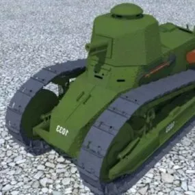 Renault Ft17 Vintage Light Tank 3d model