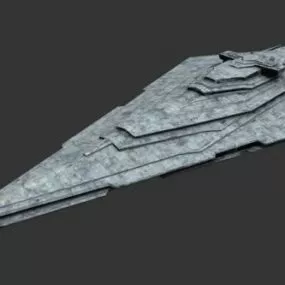 Sci-fi Star Destroyer Spacecraft 3d model
