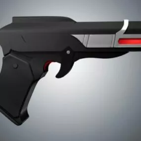 Retro Gun Weapon 3d model