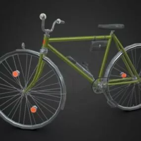 Old Vintage Retro Bicycle 3d model