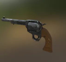 Classic Revolver Gun 3d model