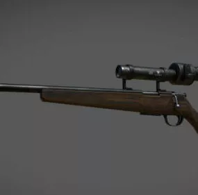 Old Sniper Rifle Gun 3d model