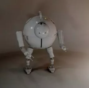 Round Robot Droid 3d model