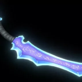 Gaming Rune Knife Weapon 3d model