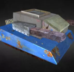 Rusty Weapon Enemy Tank 3d model