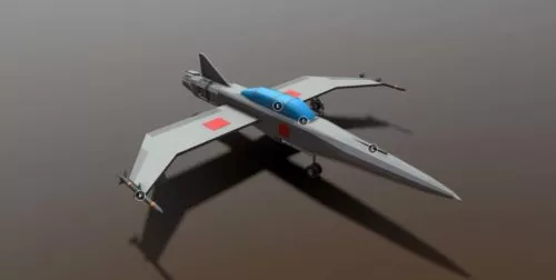 Futuristic Combat Jet 3d model