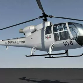 Sa342 Gazelle Helicopter 3d model