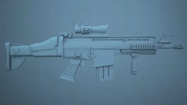 Ak47 With Bayonet 3d model