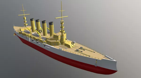Merchant Sailing Vessel 3d model