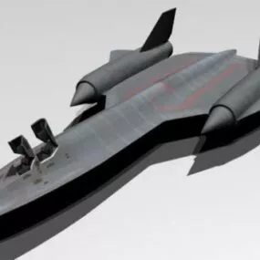 Military Sr-71 Blackbird 3d model